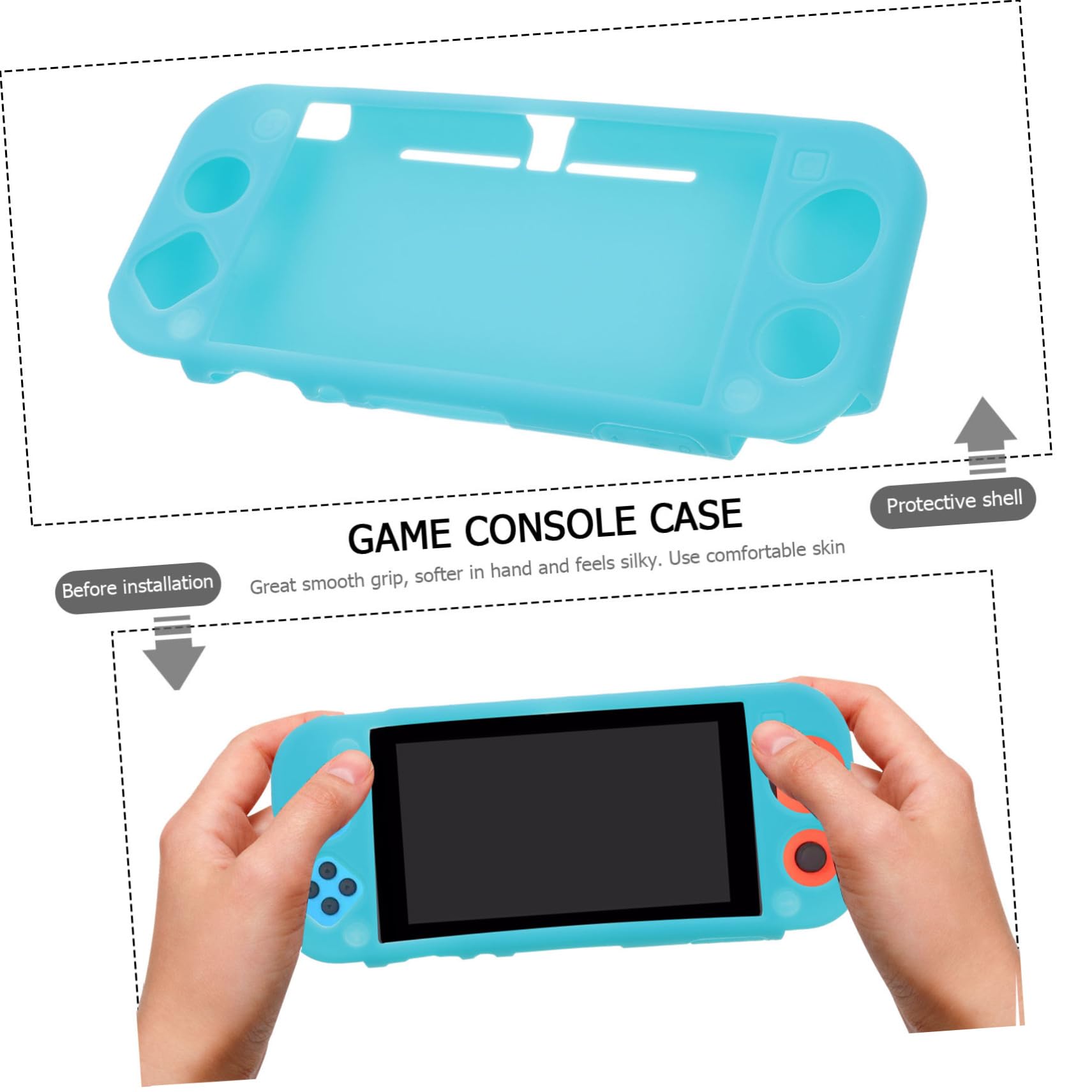 8 szt. Etui Joycon Gaming Stand Uchwyty do rąk Konsola do gier Osłona maszyny P Laystation Pokrywa Silikonowa obudowa kontrolera Etui ochronne Handheld One Body Lite/300