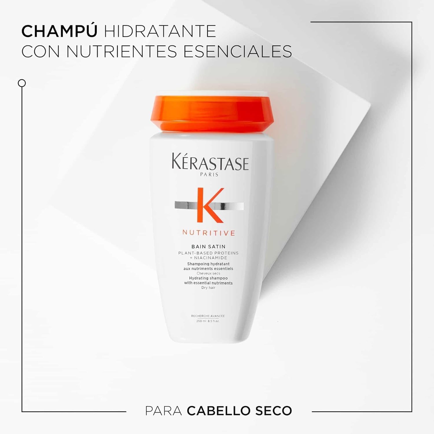 Kérastase Nutritive, Ritual nutritivo para el cabello, Baño Bain Satin + Acondicionador Lait Vital, Para cabello seco y sensibilizado
