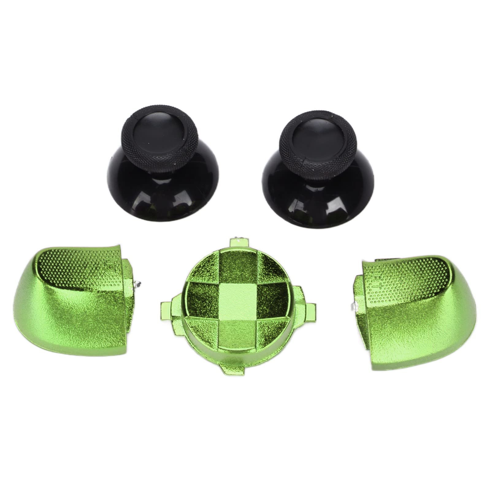 Pełny Zestaw Przycisków dla Xbox Series, Przyciski Wyzwalacza Zderzaka DPad, Drążki RT LT RB LB Przyciski ABXY, Zestaw Naprawczy Przycisku Zamiennego dla Xbox Series X & S(Galwanizacja zielona)