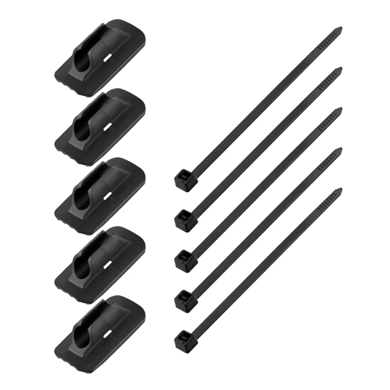 Yangshe One Color 9-Piece Bicycle Cable Guide With Strap Clamp Sleeve Brake Fixing Base For Brake Gear & Oil Lines On Mountain