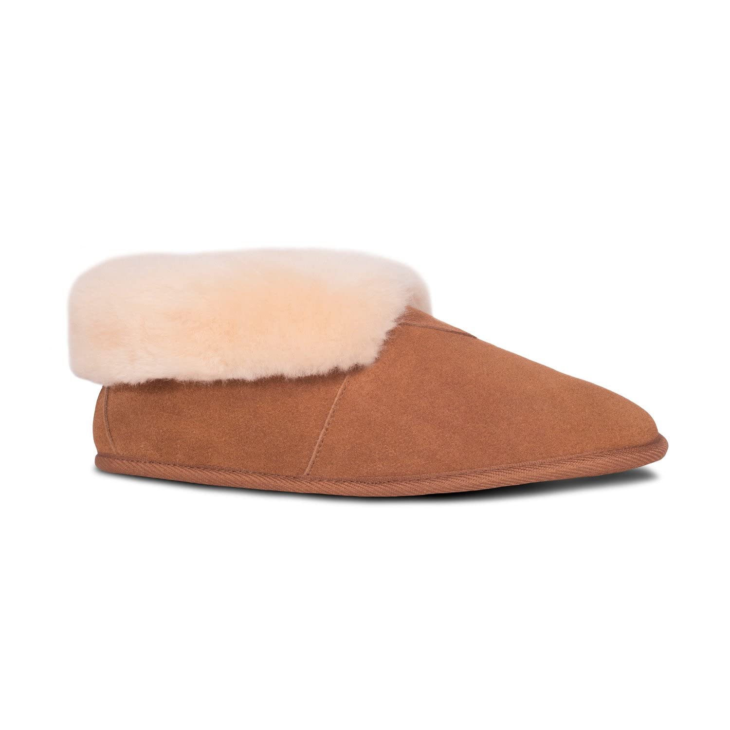 Cloud Nine Sheepskin Soft Sole Bootie Slipper for Women Cozy Shearling-Lined Indoor House Shoe Warm Plush Comfort Bootie