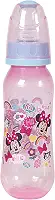 BabyGo - Mamadeira Bico Ortodôntico Rosa Minnie 240ml - Disney - Silicone Livre de BPA - Ideal para Bebês a Partir de 6 Meses