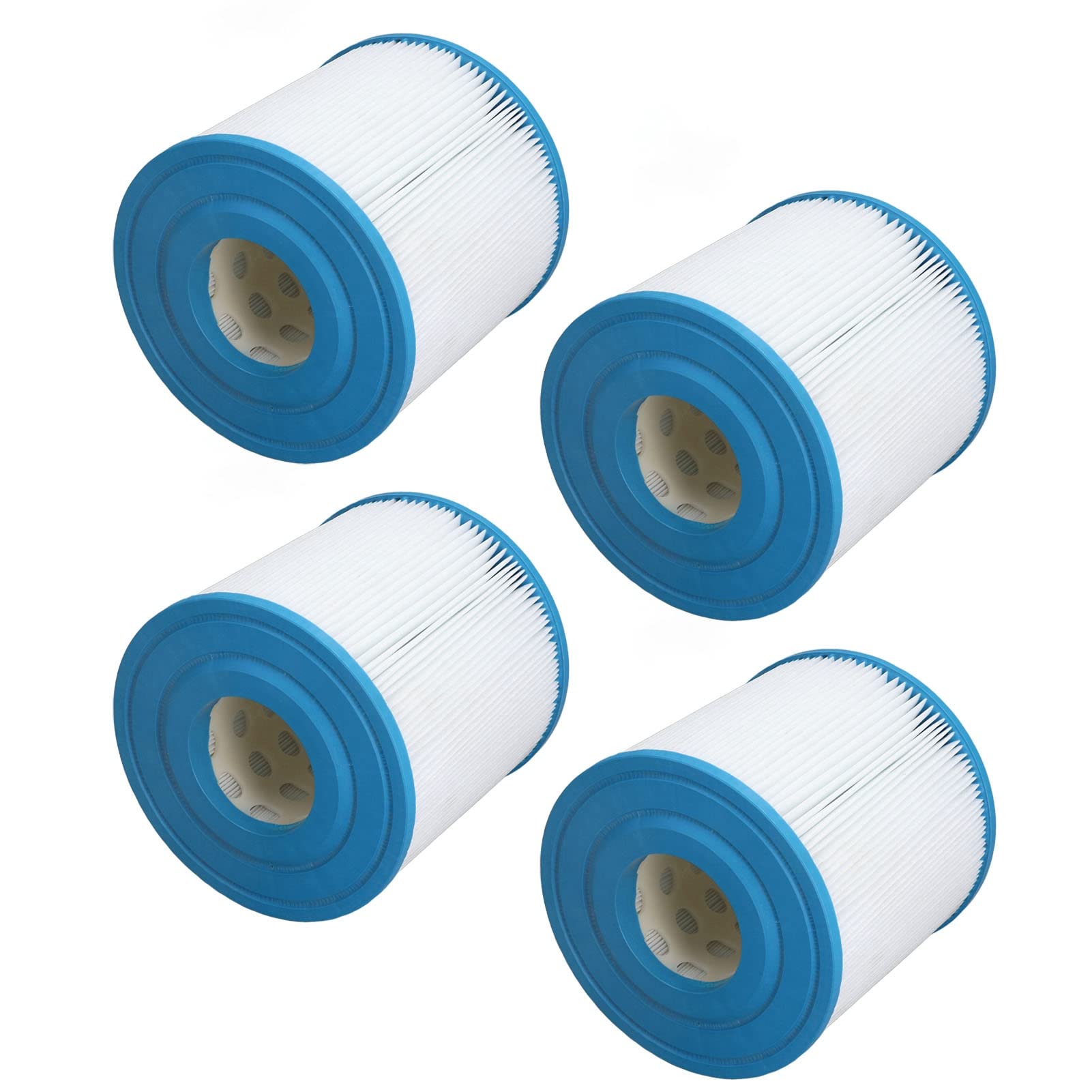 Cartuccia Filtro per Piscina Cartuccia Filtro per Piscina in Tessuto in Fibra di Poliestere PP Sostituzione 4 Pezzi 18,5 X 18 Cm Design Piegato per Spa Pesciera per AF25