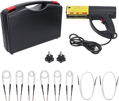 Kit de calentador de inducción magnética de mano, herramienta de descarga de calor sin llama con 8 bobinas para automóviles (enchufe de EE. UU. 110