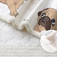 Vista 3 de Sleepwish Pug Frazadas y Mantas