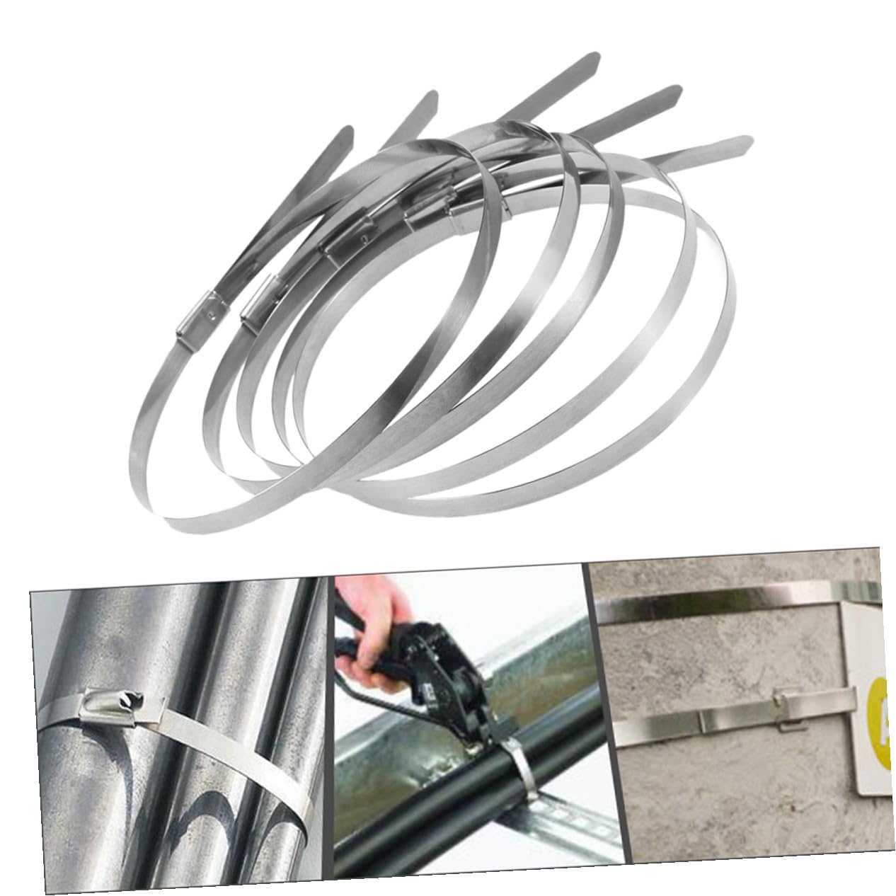 Fascette Fermacavi Autobloccanti in Acciaio Inox Nere 200 Pezzi | Costruzione e Uso Industriale, Facili da Usare, Resistenti ai Raggi Uv, Accessori Barca