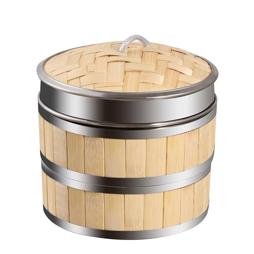 Amazon｜Ouapark せいろ蒸し 小 蒸籠 蒸し籠 蒸篭 蓋付き 多用途