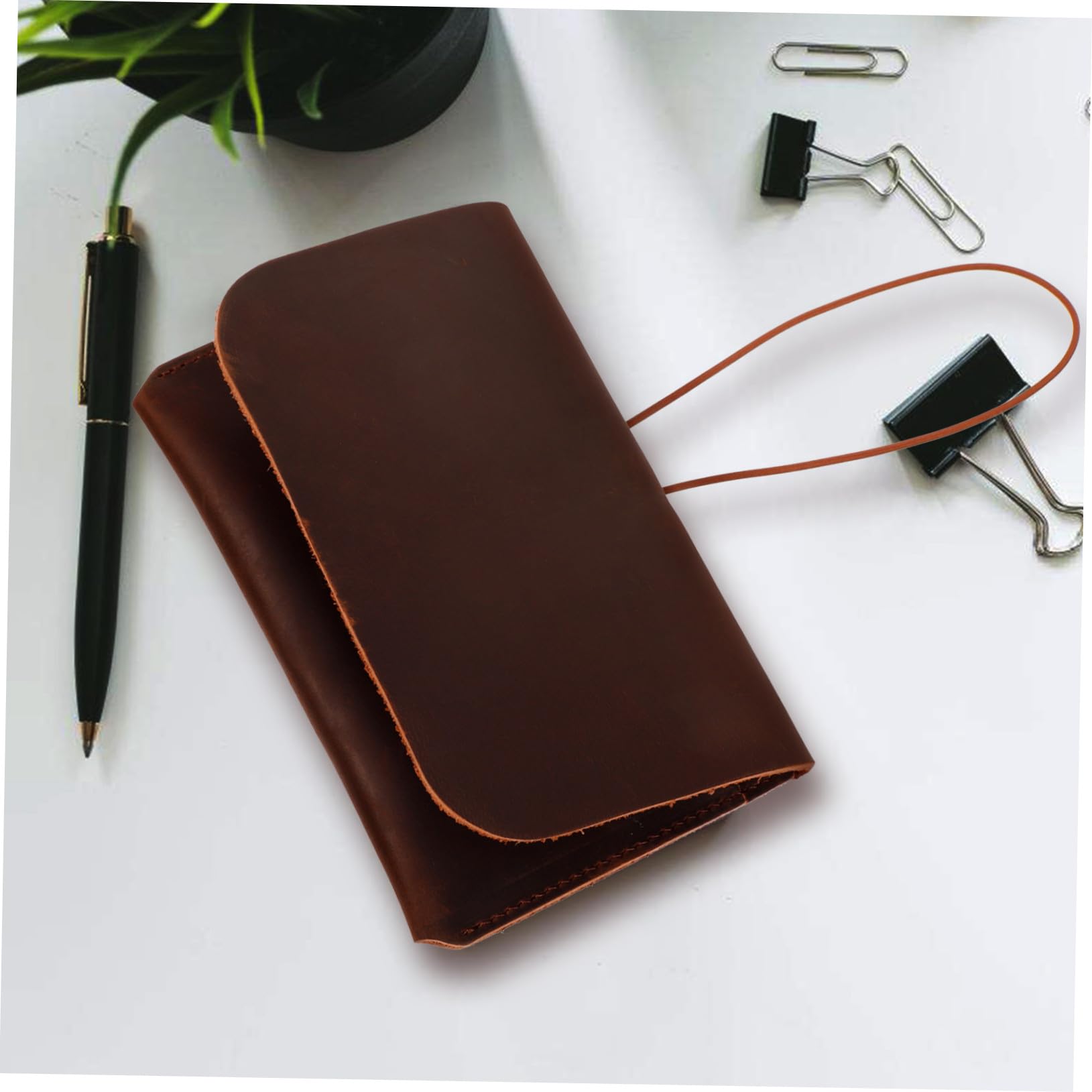 Funda para Pasaporte de Cuero Auténtico Almacenamiento y Protección, Diseño Delicado y Reutilizable Adecuado para Viajes