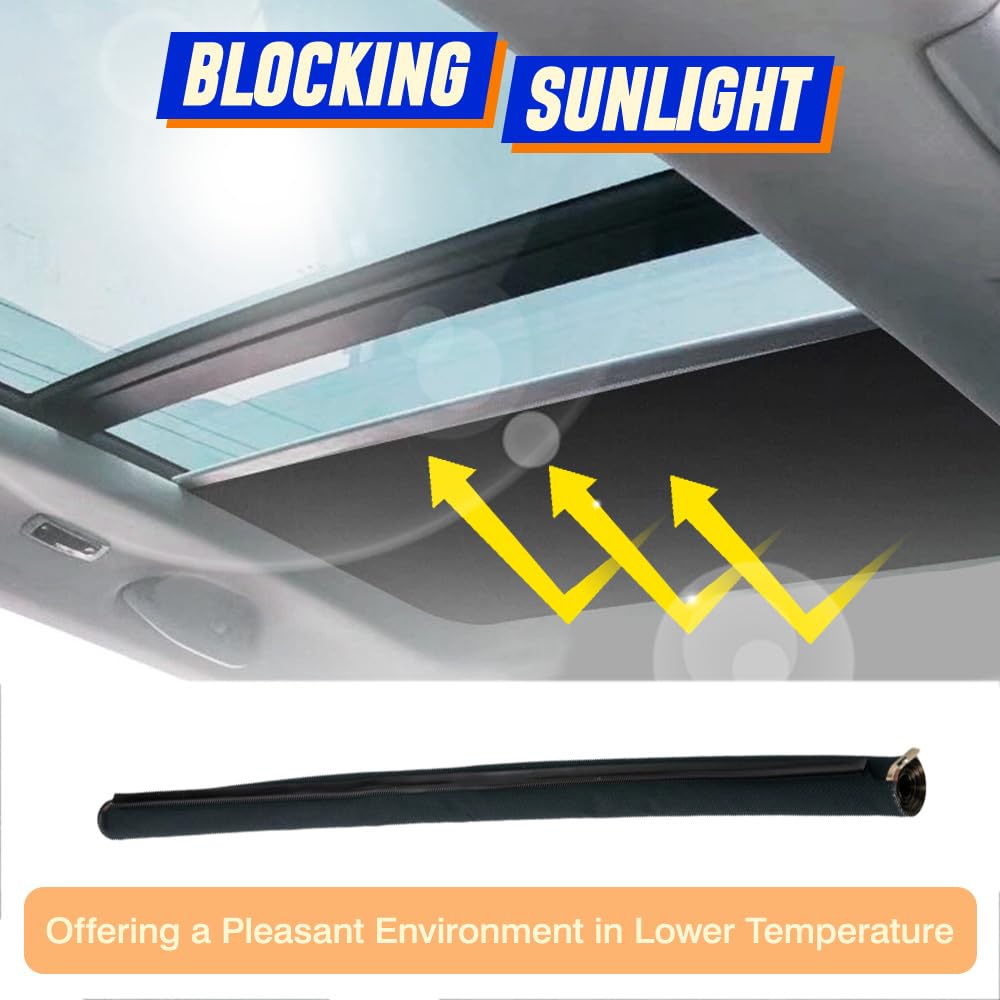 Riloer Auto-Schiebedach-Sonnenschutz, kompatibel mit Audi Q5, VW Golf, Jetta, Tiguan, Passat Variant, Sharan, Teilenummer 1K9877307, 1K9877307A, 1K9877307B, Schwarz