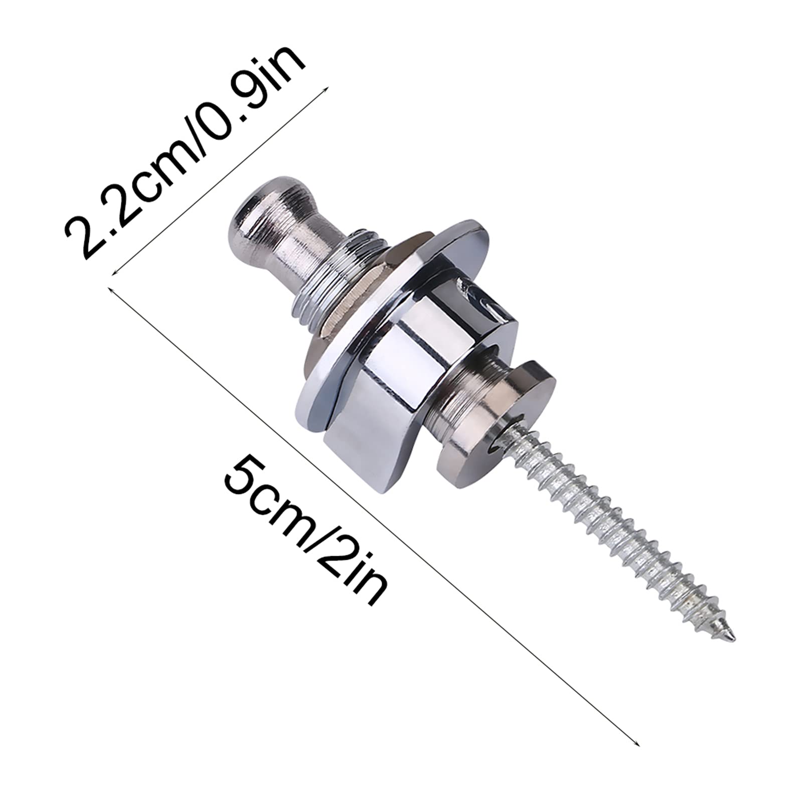 Milisten 2pcs Mushrooms Head Guitar Strap Buttons Black Electric Guitar Strap Locks with Screws and Felt Pads Durable Hard and Random Color