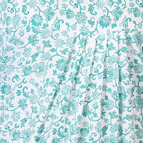 Image of Women's Cotton Block Print Knee Length Nighty