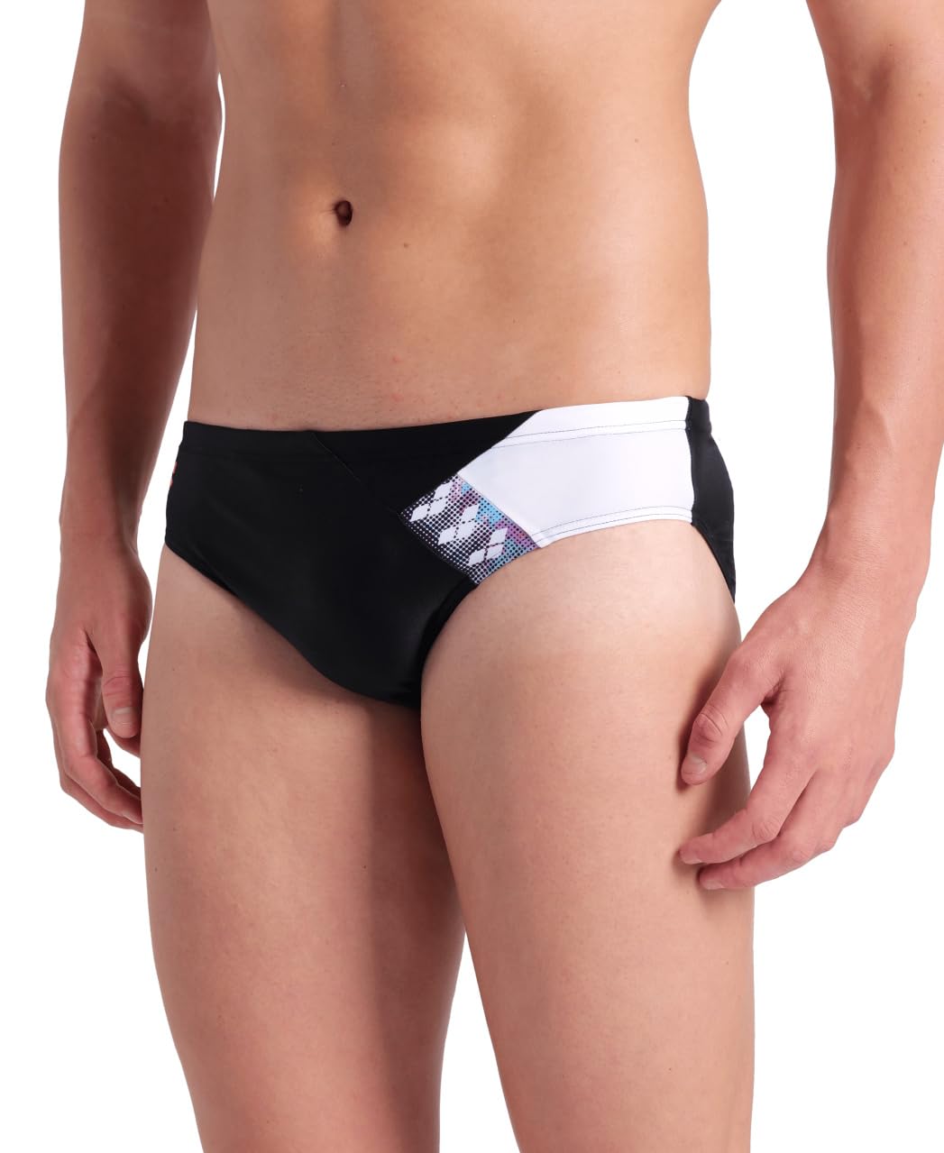 ARENA Feel Men's Stripe Swim Briefs Sports Bathing Swimsuit Pool Beach Swimwear Costume a Slip Uomo