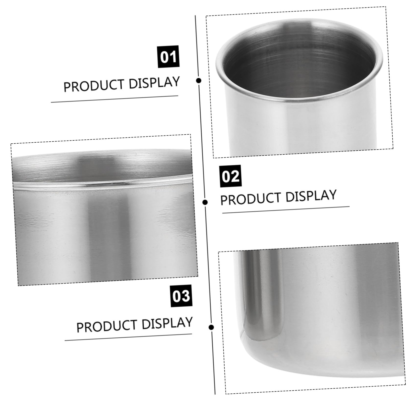 6 Piezas Taza Medicinal Inoxidable Vaso De Precipitados Medidas Tazas Vaso Medidor Inoxidable De Metal 304 Plata