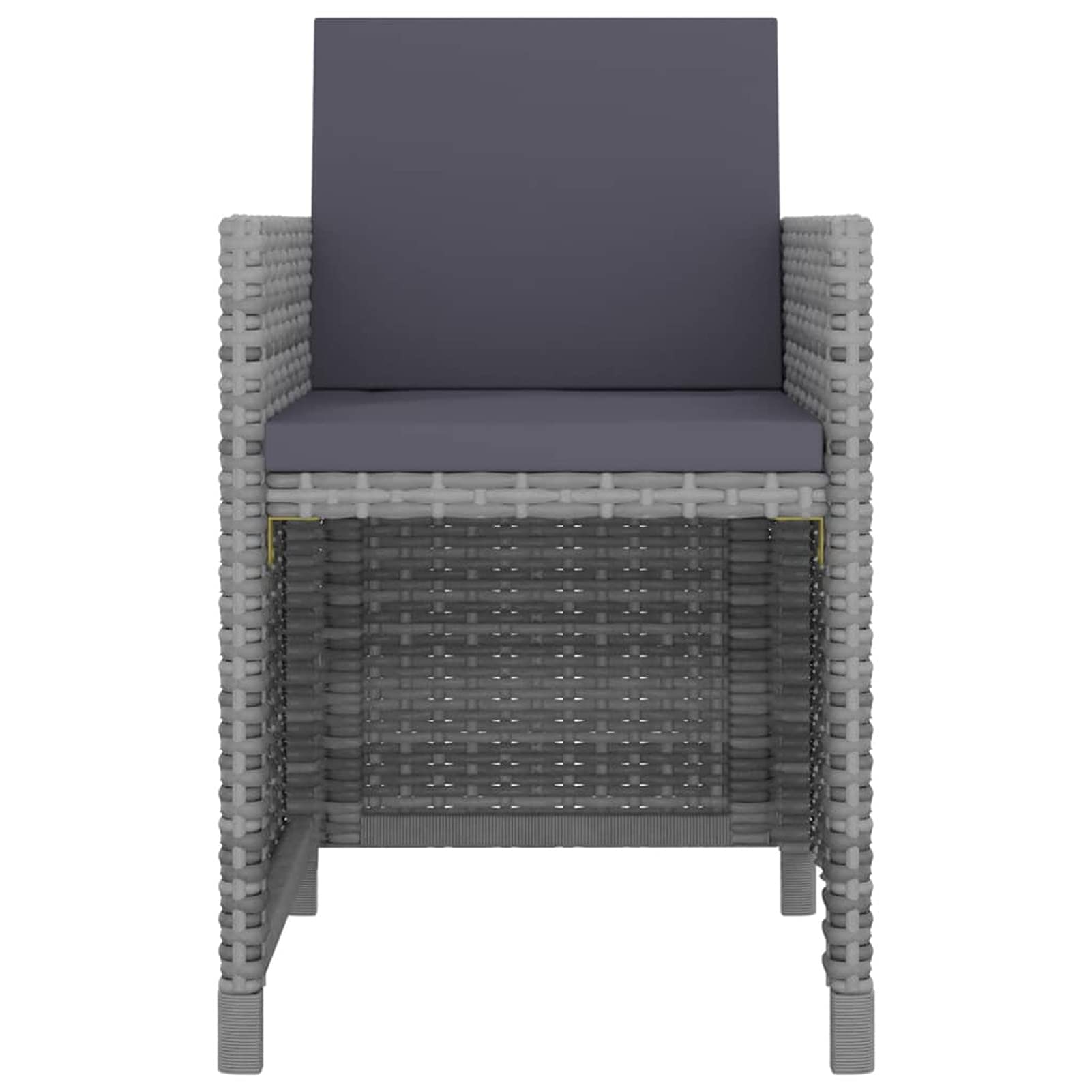 Homgoday Set Comedor de jardín 13 Piezas y Cojines ratán sintético Gris Conjunto de Comedor de Exterior Conjunto de Muebles de Jardín terraza Exterior Sillas y Mesa con Cojines incluidos