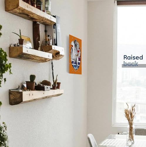 Miniatura 4 de 3dRose Wall Clock Silent - 15 inch - Vintage Pegasus Illustration Against Retro Sunset - Vector Art - Pegasus