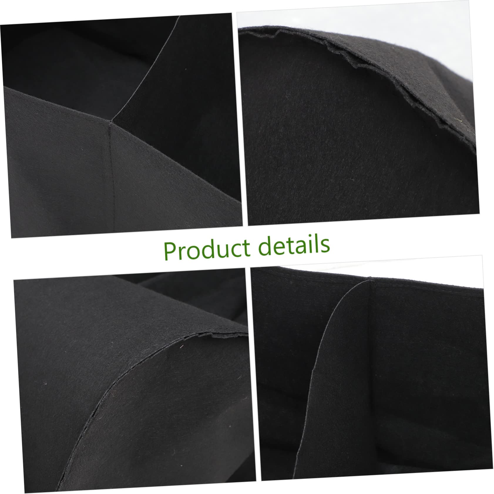 Pflanzbeutel aus Filz Schwarzer Pflanzbehälter mit Fach Atmungsaktiv für Gemüse und Pflanzen zur Anzucht im Garten