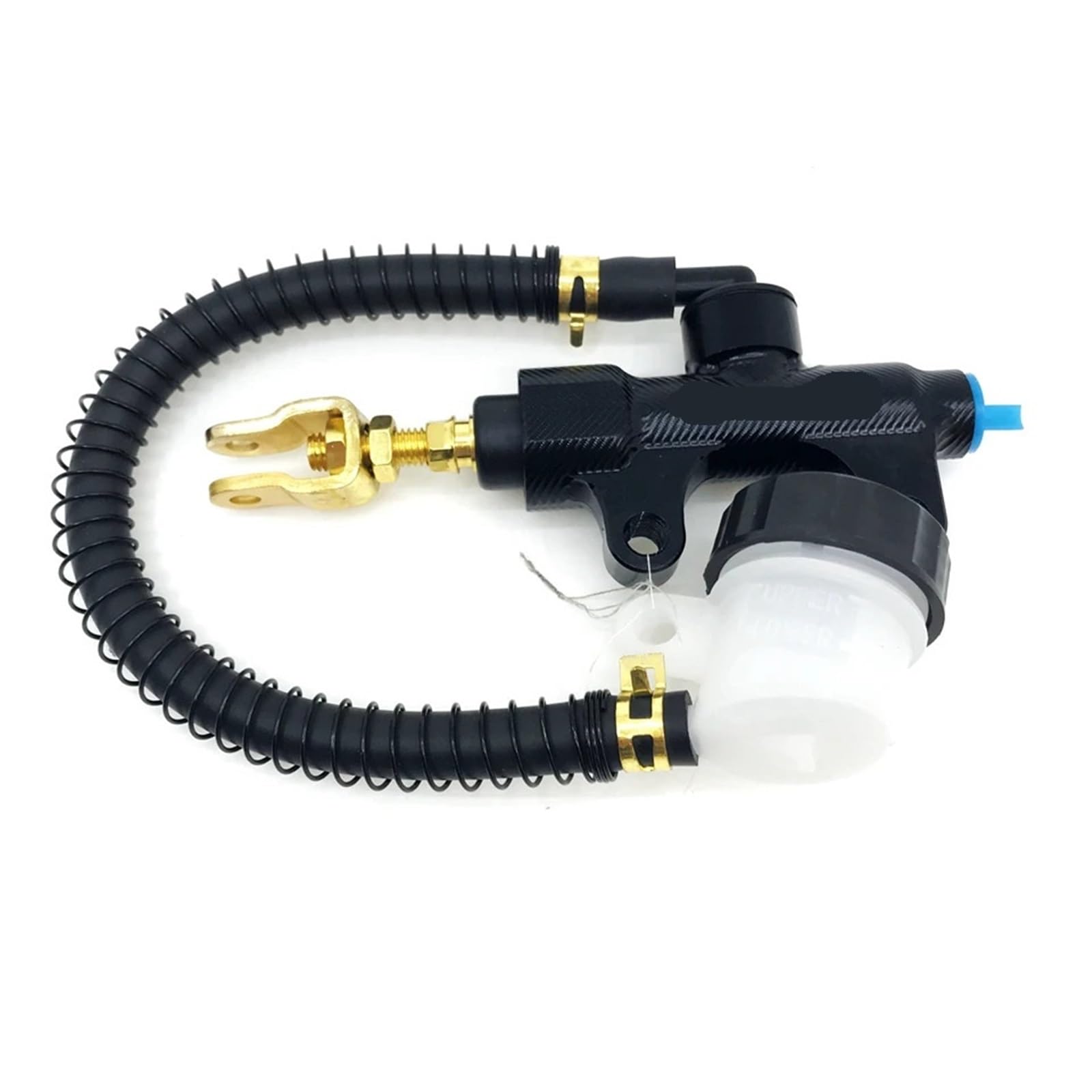 PUAHBCI Rear Brake Pump Rear Brake Pump Universal 48mm Motorcycle Rear Brake Pedal Hydraulic Master Cylinder Pump Kit(Black)