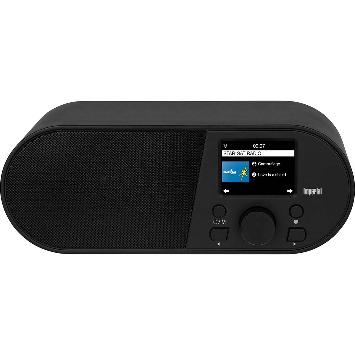 Imperial i105 | Radio Internet avec Wi-FI | Lecteur multimédia | USB | DLNA | Écran Couleur | Fonction réveil | Contrôle Via Application | Noir