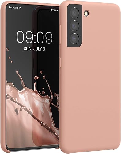 Miniatura 364 de kwmobile Funda Compatible con Samsung Galaxy S22 - Funda de teléfono de silicona TPU con acabado suave - Rojo Ruibarbo Piedra antigua,Azul