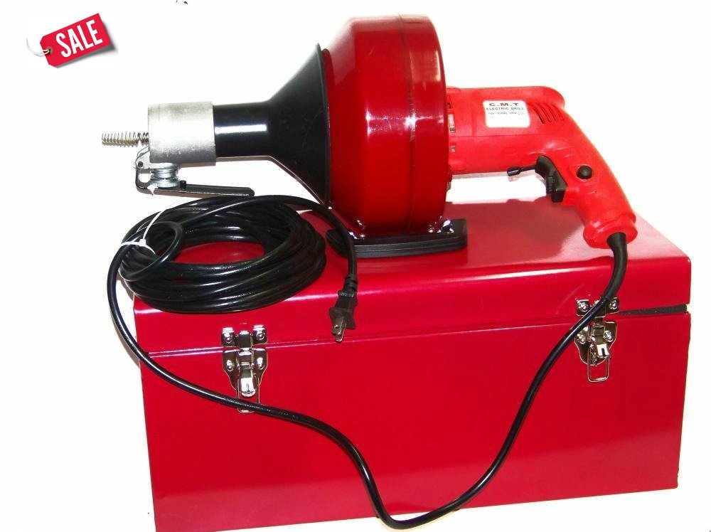 Drain Cleaner Snake Machine Portable Electric Plumbing Wire Drainer CMT Auger Unclog - Skroutz