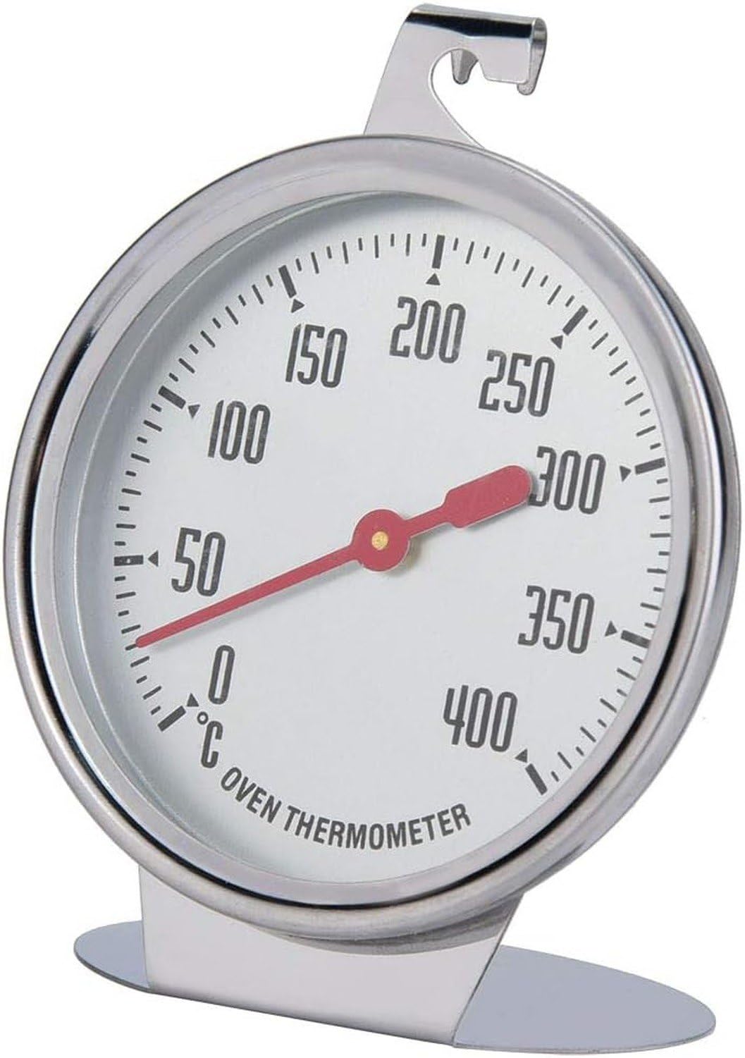 Termometro da Forno in Acciaio Inox, Termometro a Quadrante con Supporto da Appoggio, Misura Temperatura 0~400℃ per Cucina, BBQ, Cottura al Forno