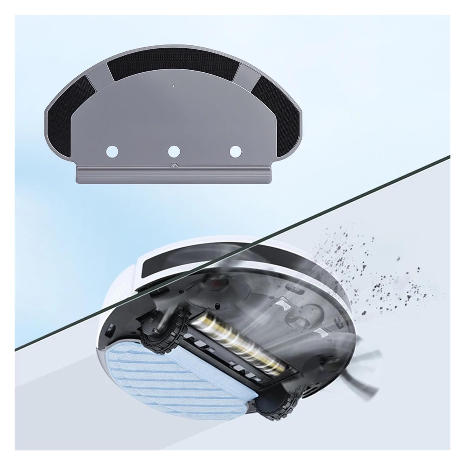 Ersatz-Mopptuch-Halterplatte, kompatibel for Ecovacs, N8 N5 T5 T5 Max 920 950 DX55 DV35 DX65 DX96 DX33 DJ65 Staubsauger-Mopp-Teil