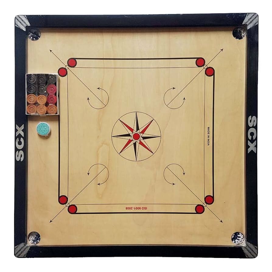 キャロムボード Amazon | Kalindri Sports Carrom Board Without Coins, Striker