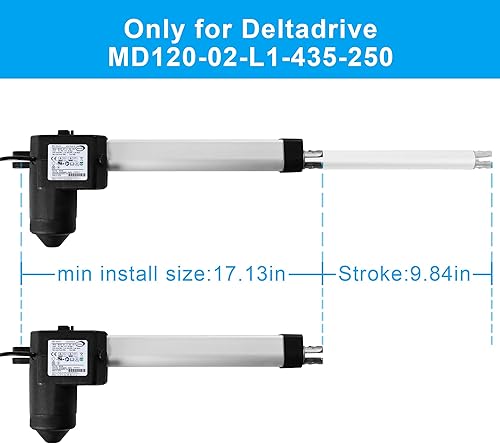 Miniatura 2 de Fromann Limoss 450158 MD120-02-L1-435-250 para sillas elevadoras reclinables eléctricas reemplazo del actuador del motor