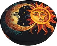 Vista 19 de Ouqiuwa Fundas redondas y lavables para taburetes de bar con lunares rojos y blancos de 14 pulgadas