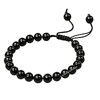 Vista 264 de Amazing Gemstone Yaxaite Bracelet for Women Men's Gifts - Protection Healing Crystal Bracelet - 8mm Gemstone Beaded Adjustable Bracelet Pulseras