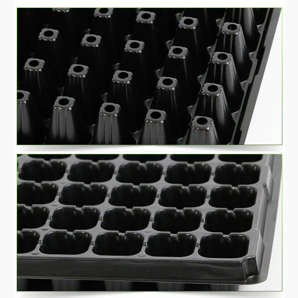 Vassoio Germinazione PVC 105 Celle Fori 10 Pezzi Nero | Giardinaggio Domestico e Balcone, Peso 100g, Struttura per Semina e Crescita Radici