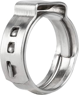 ISPINNER 100pcs 1/2 Inch PEX Cinch Clamps, 304 Stainless Steel Cinch Crimp Rings Pinch Clamps for PEX Tubing Pipe Fitting Connections (1/2 Inch)