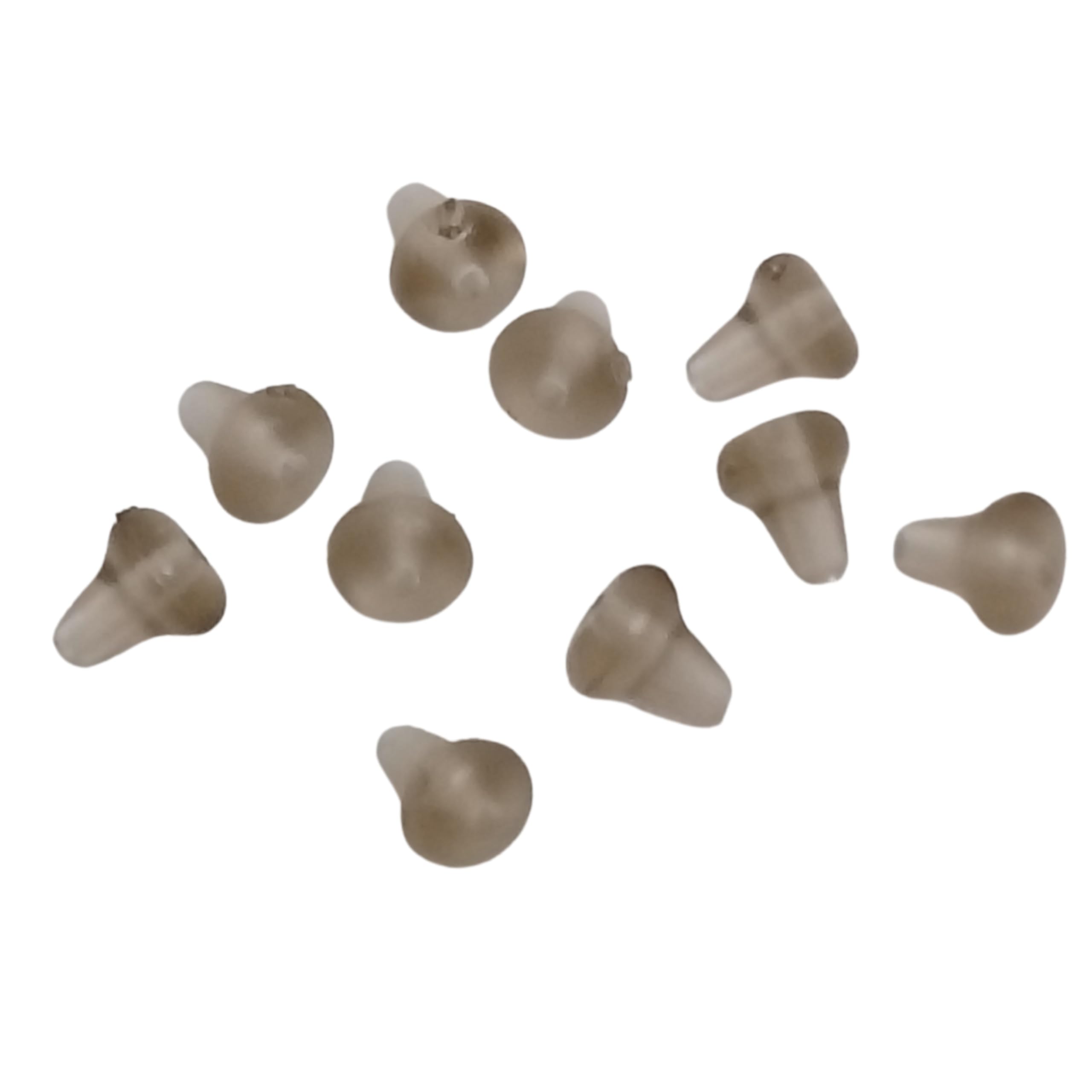 End Tackle Hook Stops, Available, Terminal Tackle, Fishing Tackle (Transluscent Brown, Pack of 100)