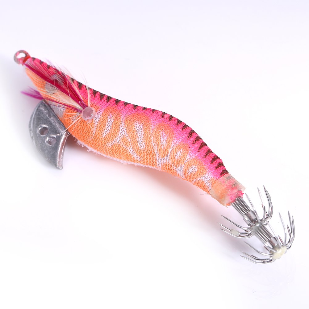 4 Uds Plástico Luminoso, Calamar Camarón Jig Jigging Señuelos Rg58 Rubor Boomerang Cebo Perro Calamar Jigs Noche Amanecer Pesca