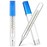 MAGICLULU 2Pcs Glass Temperature for Adults, Oral Temperature Armpit Precise Measurement Fast Reading for Kids Baby Elderly Family Clinic Dual Scale ℃ & ℉