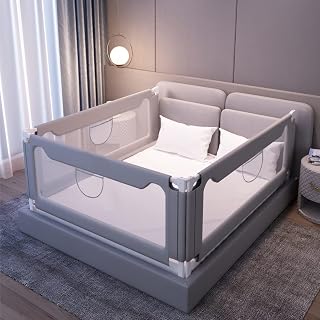 Toddler Bed Rail - 2023Upgrade Extra Long Bed Guard Rail for Toddlers/Kids Twin, Double, Full,Queen & King Size - Safety Bed Guard Rails for Child,1 Side:78.74"(L) ×27"(H)