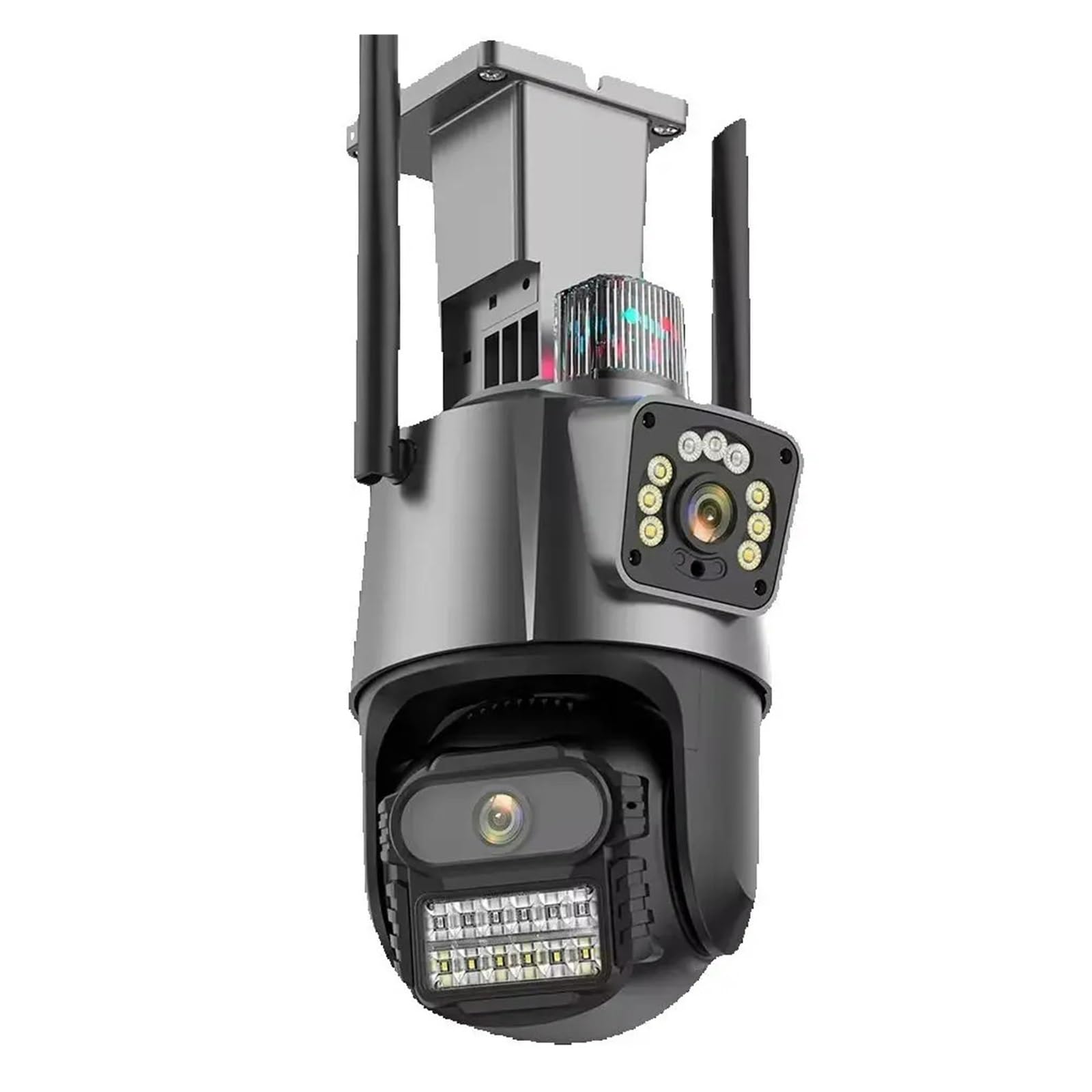 Oshpmbdlyfj Uk Plug Outdoor Wireless 6K 8Mp Wifi Security Camera Smart Three Lens 8X Zoom Ptz Video Surveillance Ip Camera Cctv Auto Tracking(,8Mp With 128G Card)