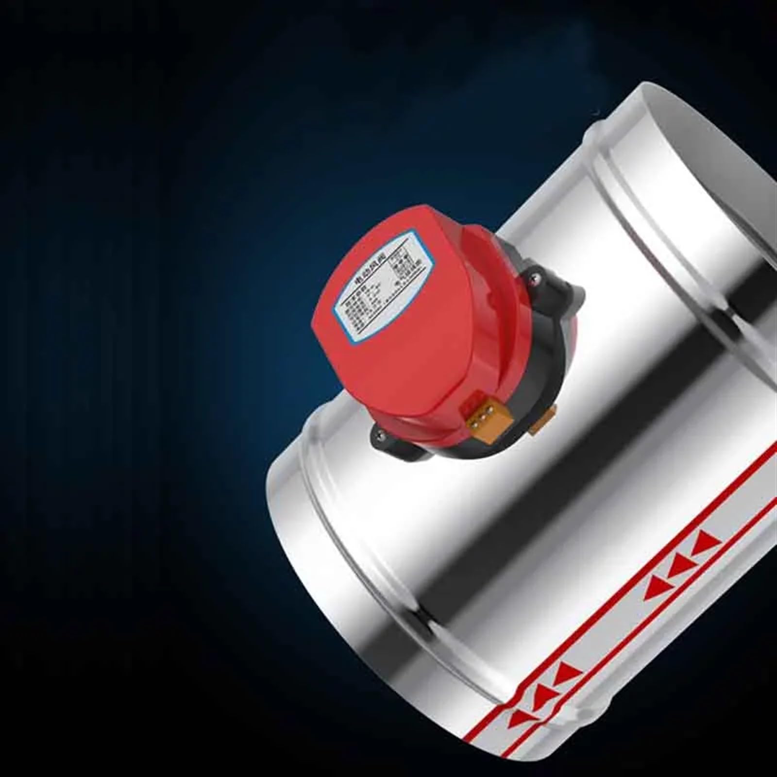 Siłownik zaworu amortyzatora powietrza 220 V 24 V 12 V 1 Nm Elektryczny zawór kanału powietrznego Zmotoryzowany zawór rury odpowietrzającej 60-200 mm ze stali nierdzewnej (100 mm, AC24V)