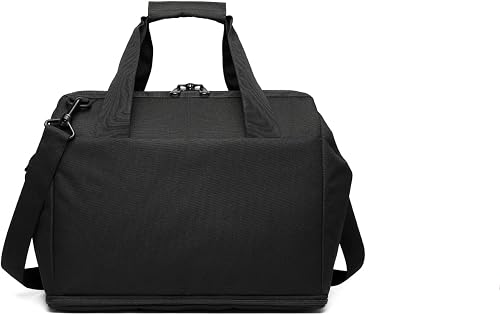 Large-Capacity Boston Business Travel Duffle Bag - Waterproof, Messenger Handbag for Men, Black, 15.7 x 9 x 13.1 inches, Simple