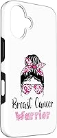 Vista 3 de iPhone 16 Breast Cancer Warrior Breast Cancer Awareness Case
