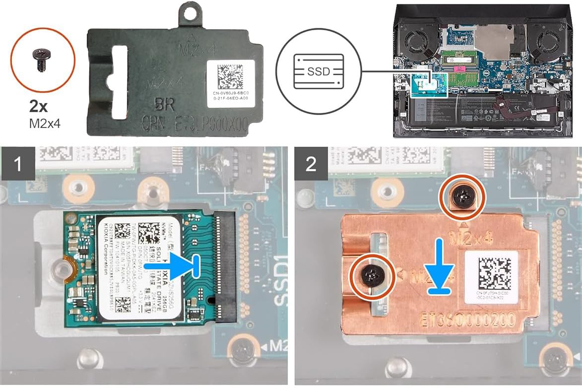 M.2 SSD Heatink para DELL Gaming G15 5520 M15 R7 M.2 2230 Compatible 0V60J9