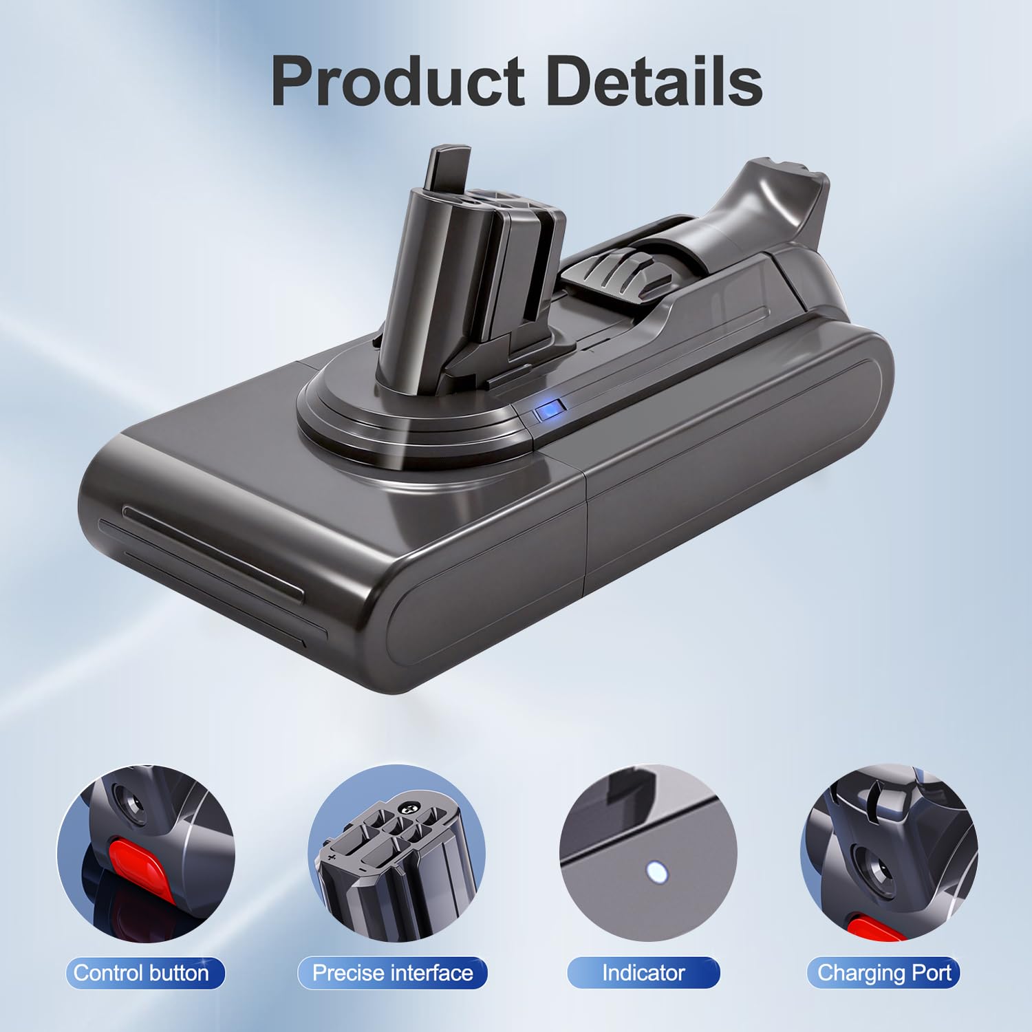 10000mAh Batterie pour la série Dyson V11, Nouvelle Batterie Haute capacité améliorée Pièces de Rechange pour aspirateur Dyson V11 Absolute/Extra/Fluffy Extra avec kit Complet d'outils de réparation