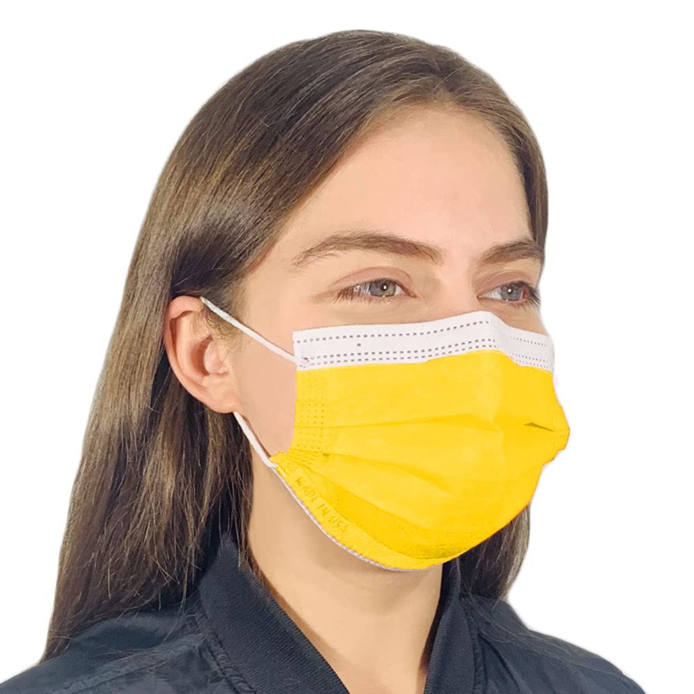 Amazon.com: LYTIO 3-ply Disposable Canary Yellow Adult Unisex Face