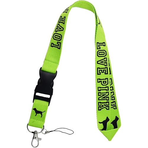 Lanyard for Keys Neck Strap Keychain ID Holder Keyring for Women Phones Bags Keys Cell Phones Bags Accessories-Detachable Lanyard with Quick Release Buckle (Green)