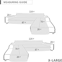 Vista 7 de Easy-Going - Funda reversible en forma de "L" para sofá seccional, chaise longue. Protector de muebles para mascotas, perros y gatos