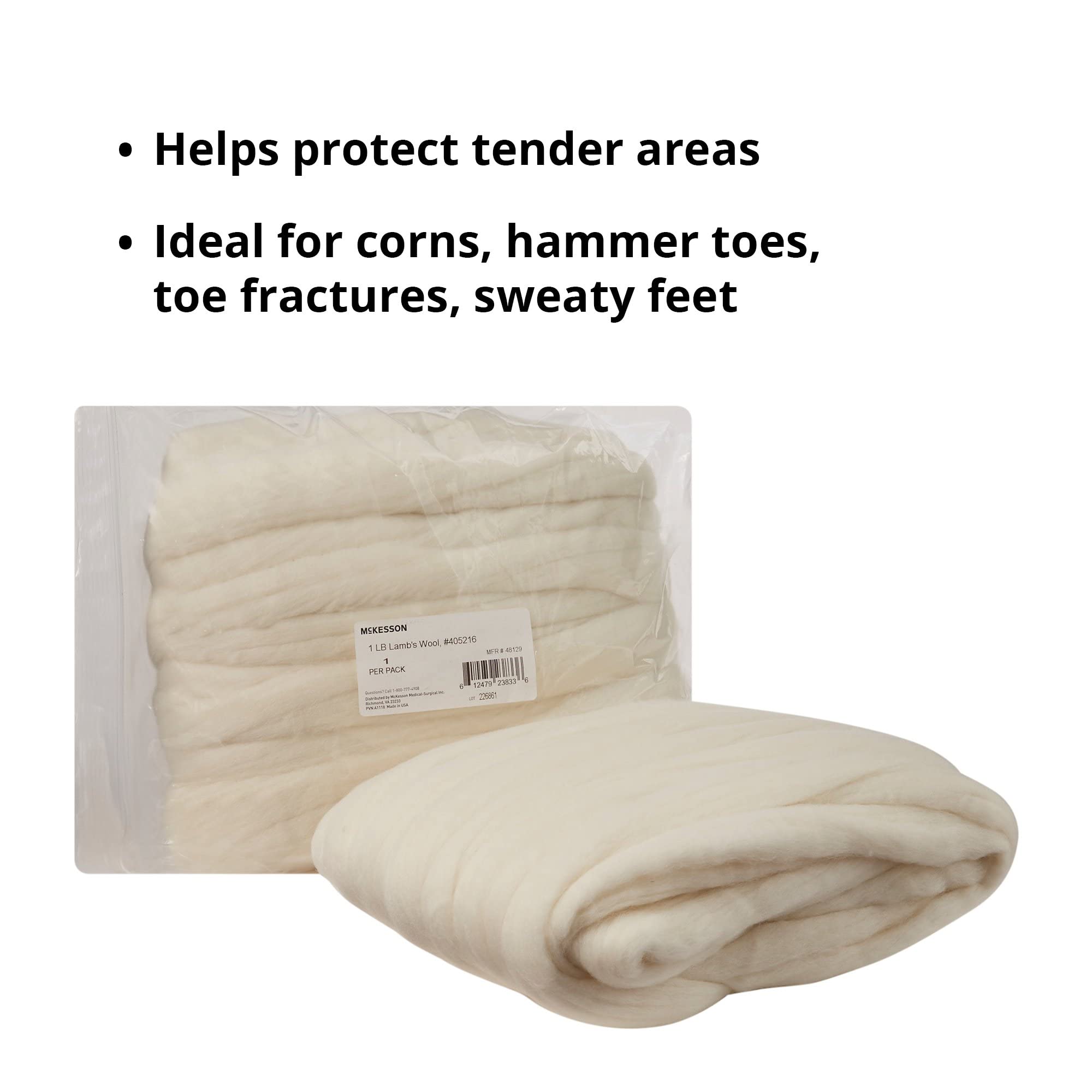 Amazon.com: McKesson Lambs Wool for Toes, Soft and Gentle, 1 lbs