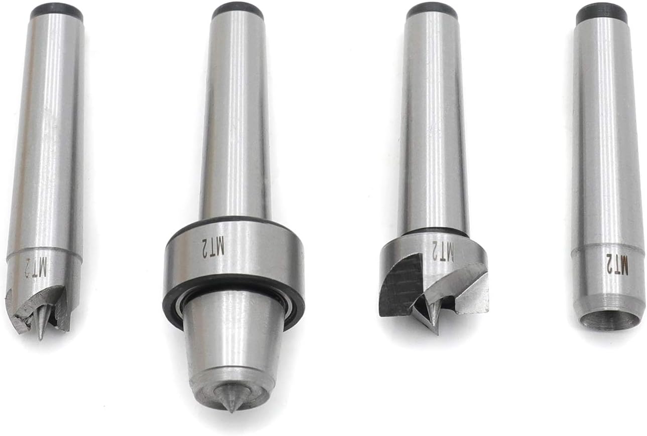 HTTMT- MT2 Wood Lathe Live Center Drive Spur Cup Kit Arbor Case Wooden Turning Tools [P/N: ET-TOOL016-SR]