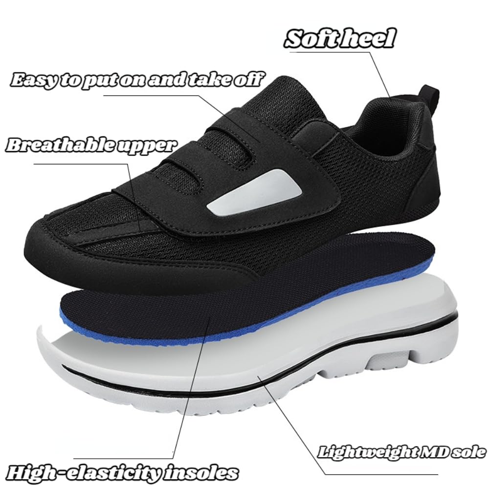 Scarpe per diabetici Uomo Donna Extra Large Ortopediche Senza Lacci Sneaker Strappo Comode Sneakers Casual Traspirante da Passeggio Camminata