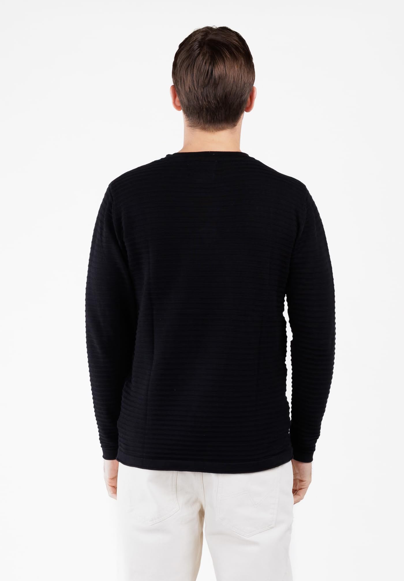 KEYLARGO Klmanuel okrągły sweter męski, Black (1100), XXL