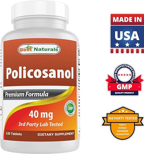 Miniatura 8 de Best Naturals Policosanol 40mg 120 Tabletas - Promueve la función cardiovascular saludable*